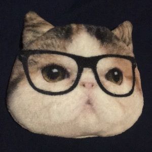 Cat Face Head Plush Coin Purse Pouch